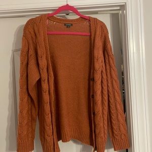 burnt orange cardigan